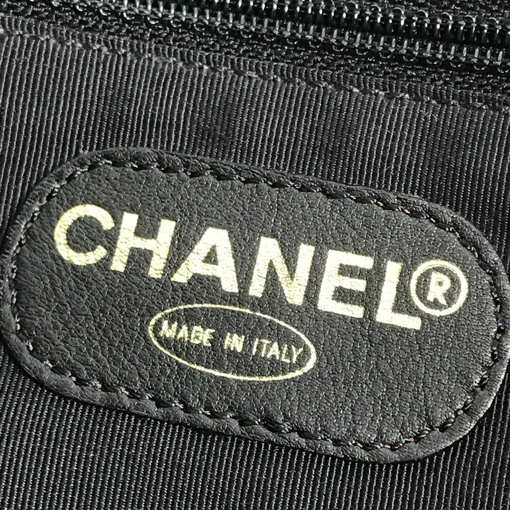 CHANEL CC ロゴ ココマーク 総柄 カバン 斜め掛け ポシェット フラップ ショルダーバッグ レザー レディース ブラック