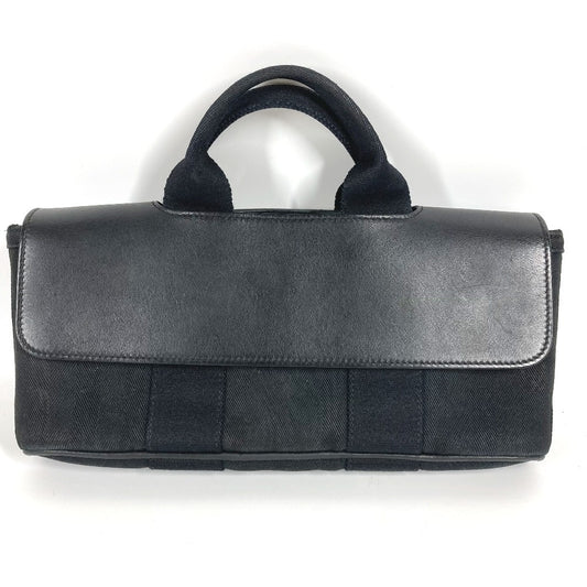 HERMES ヴァルパライソ ロング PM ヴァルパライソロングPM カバン トートバッグ ハンドバッグ キャンバス/レザー ユニセックス ブラック