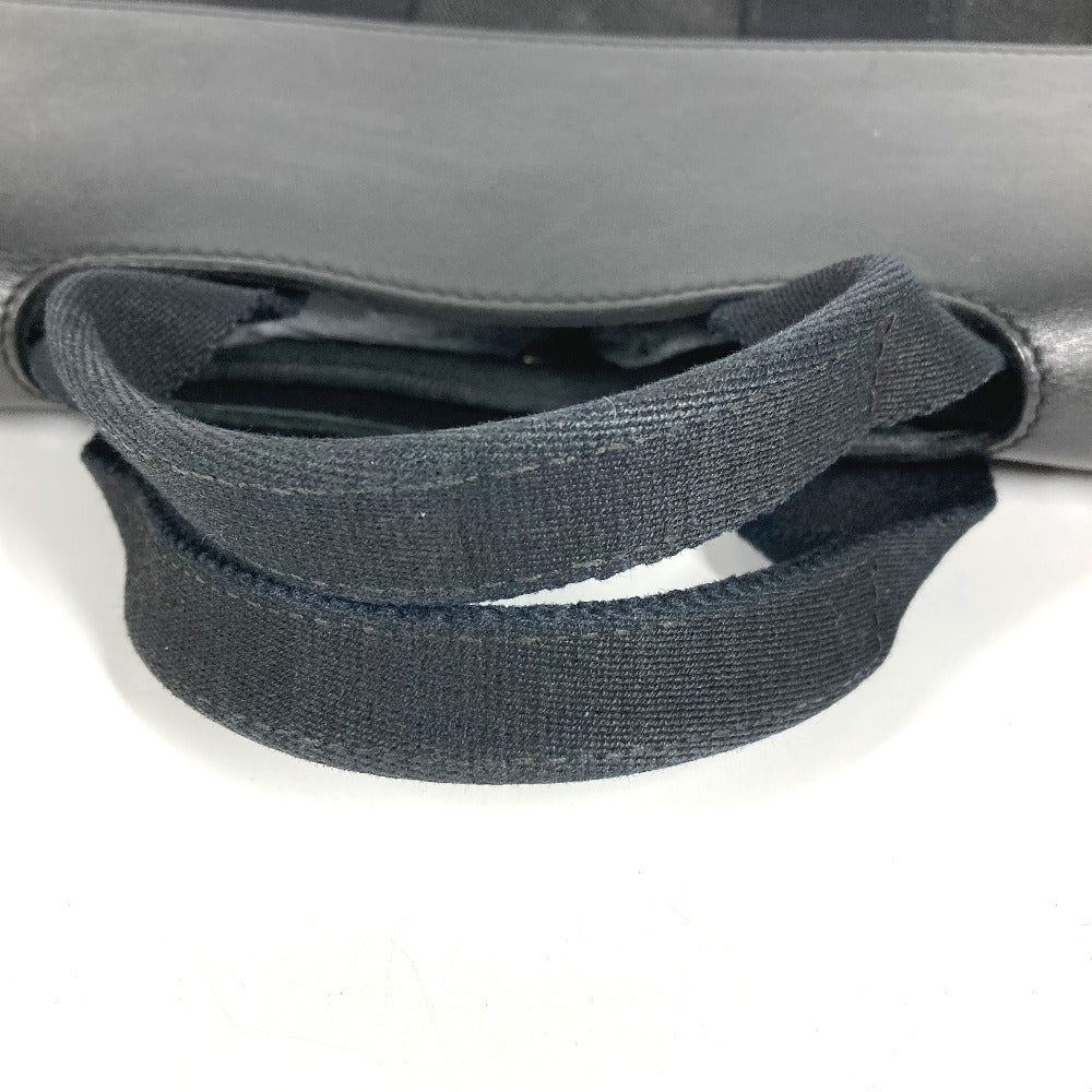 HERMES Valparaiso Long PM Tote Bag/Handbag in Canvas/Leather, Unisex, Black