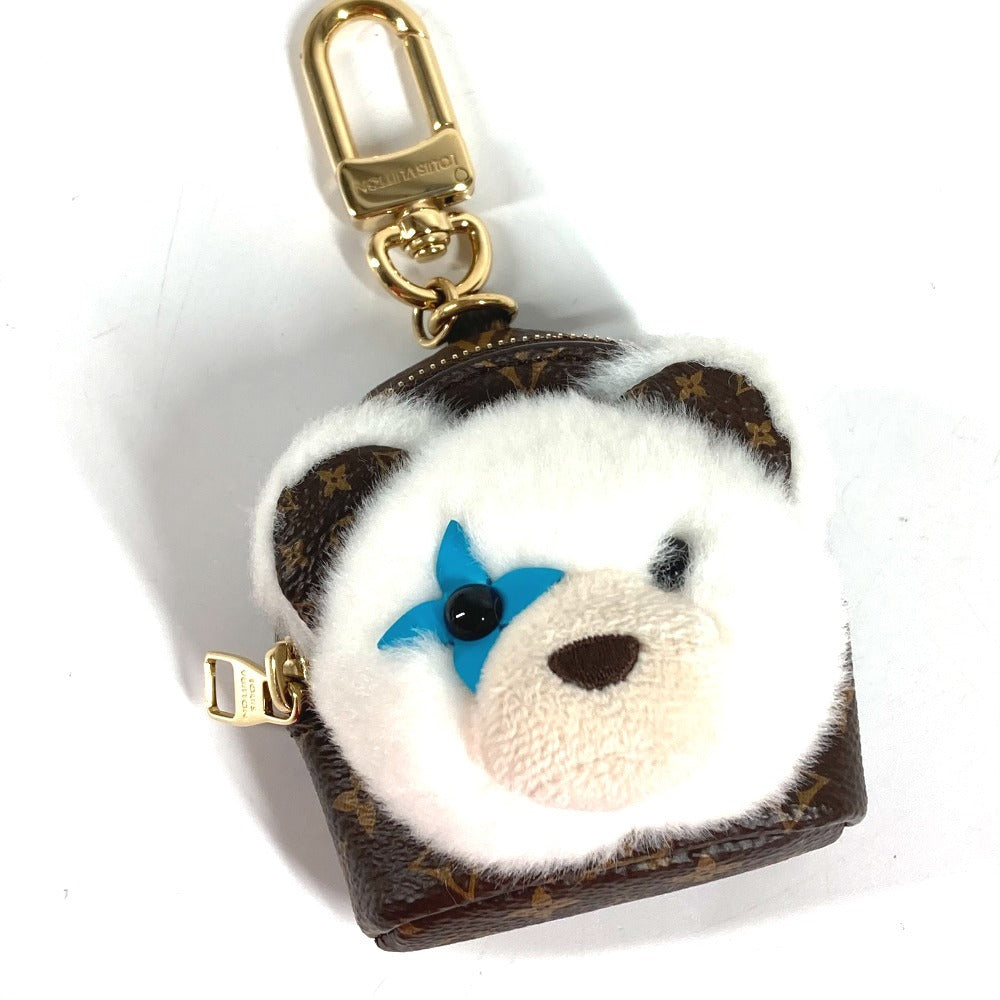 LOUIS VUITTON M02128 モノグラム ファー バッグチャーム アドラブル ベア バッグチャーム クマ リュック バックパック型 ポーチ キーホルダー モノグラムキャンバス ユニセックス ブラウン