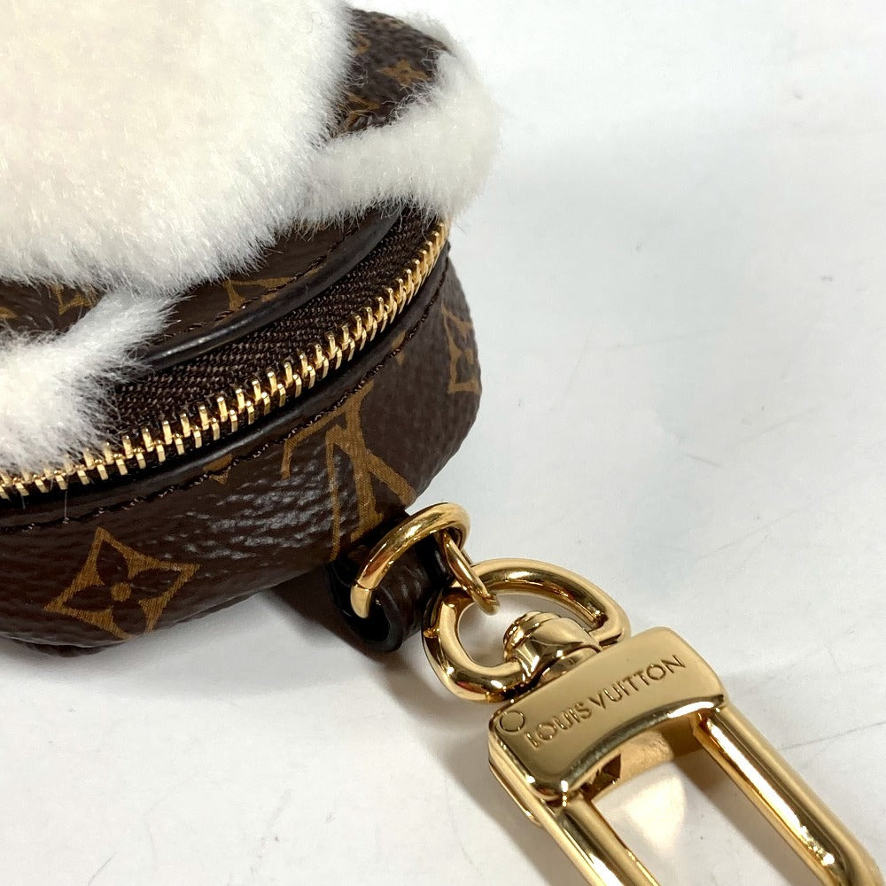 LOUIS VUITTON M02128 モノグラム ファー バッグチャーム アドラブル ベア バッグチャーム クマ リュック バックパック型 ポーチ キーホルダー モノグラムキャンバス ユニセックス ブラウン