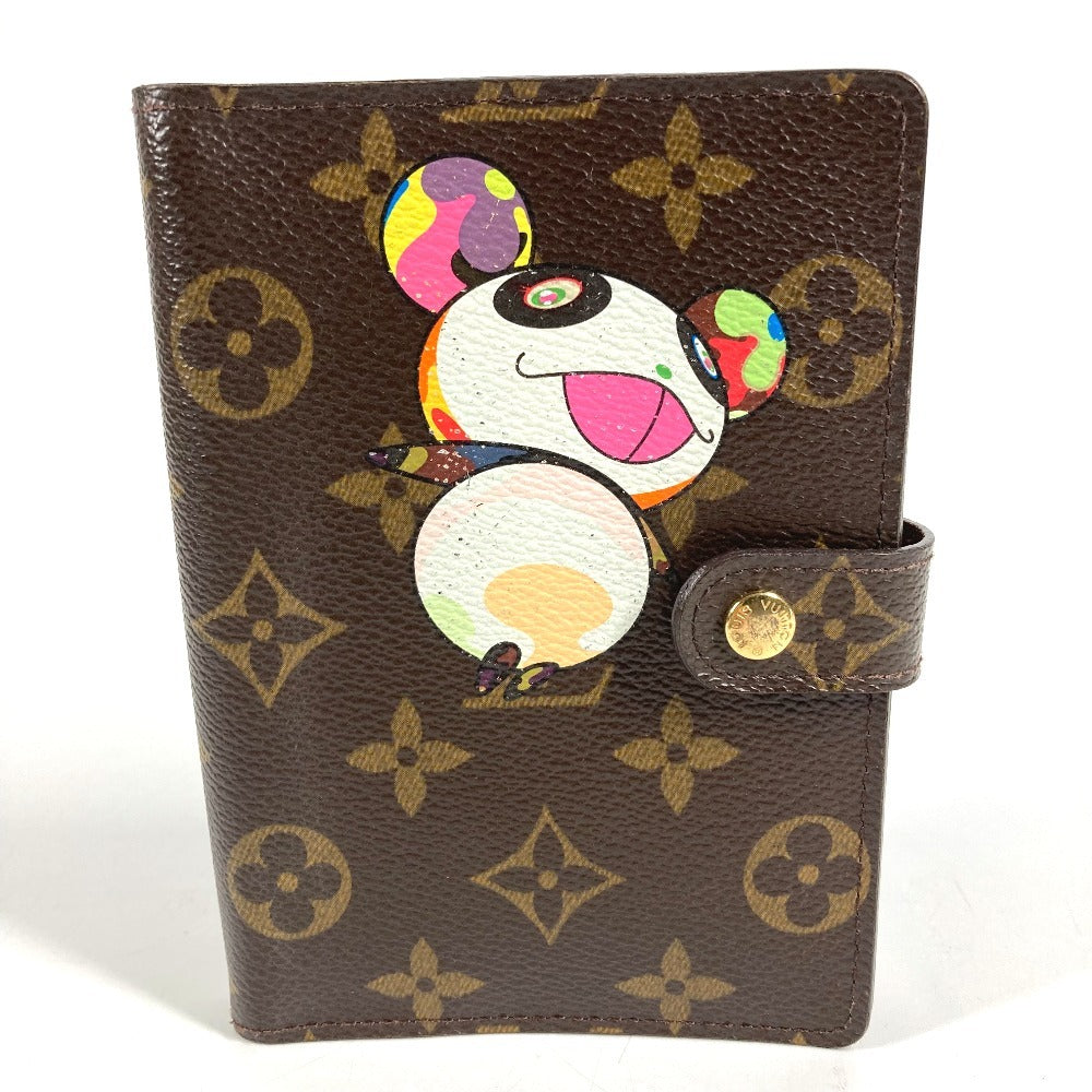 LOUIS VUITTON R20011 モノグラムパンダ 村上隆 アジェンダPM システム手帳 ステーショナリー 手帳カバー モノグラムキャンバス ユニセックス ブラウン