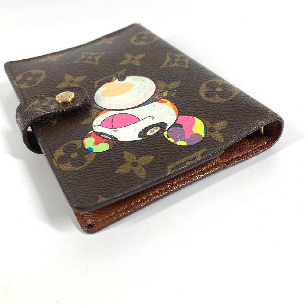 LOUIS VUITTON R20011 モノグラムパンダ 村上隆 アジェンダPM システム手帳 ステーショナリー 手帳カバー モノグラムキャンバス ユニセックス ブラウン
