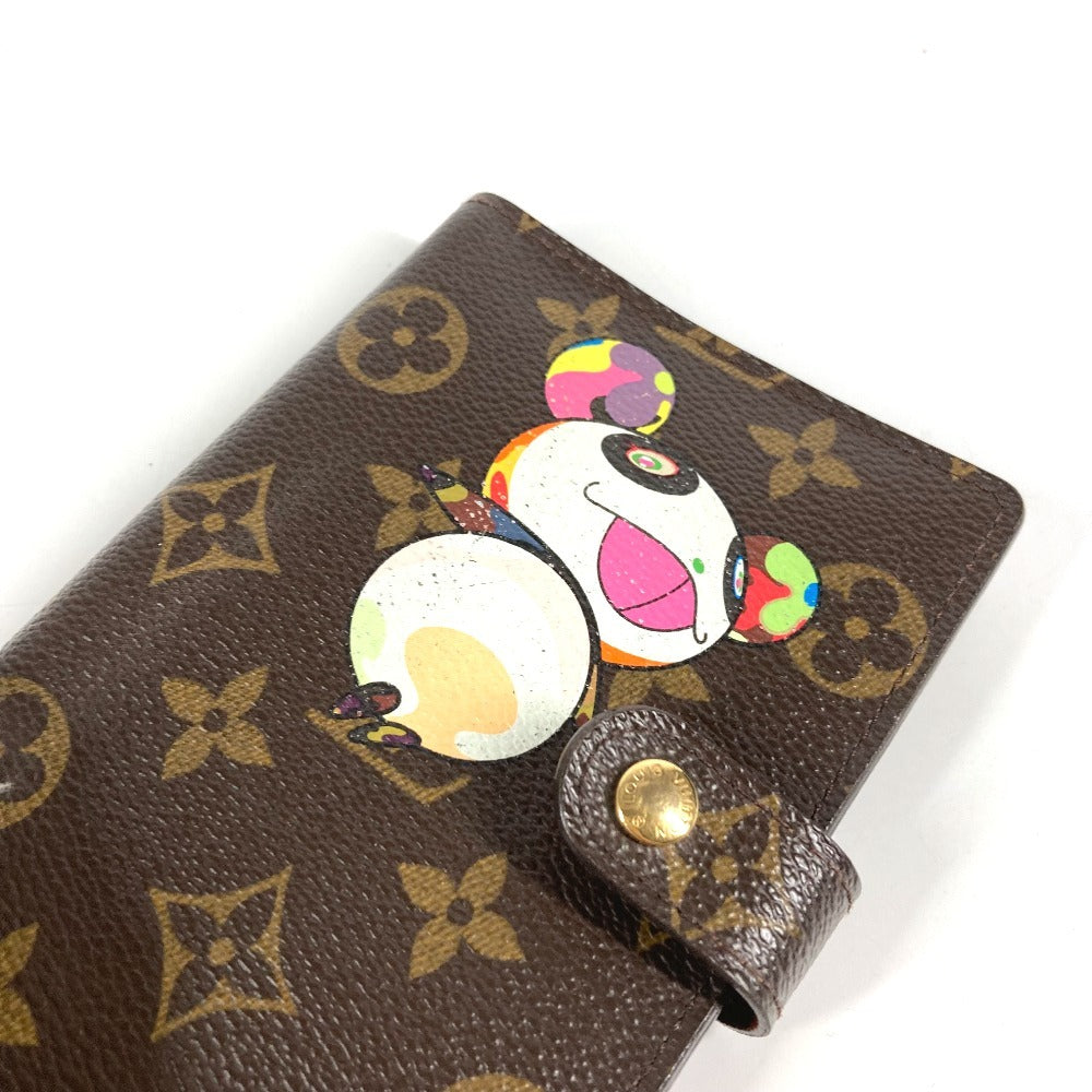 LOUIS VUITTON R20011 モノグラムパンダ 村上隆 アジェンダPM システム手帳 ステーショナリー 手帳カバー モノグラムキャンバス ユニセックス ブラウン