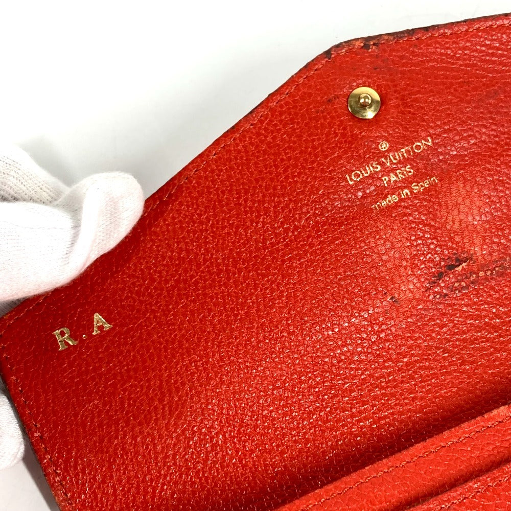 LOUIS VUITTON M60302 モノグラムアンプラント ポルトフォイユ・キュリユーズ 2つ折り フラップ ロングウォレット コインケース付き 長財布 モノグラムアンプラントレザー ユニセックス オリアン レッド