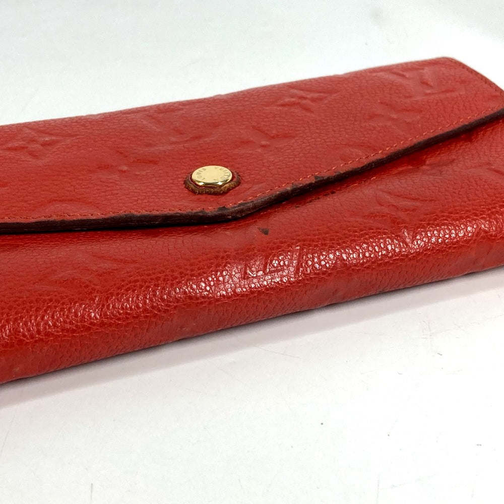 LOUIS VUITTON M60302 モノグラムアンプラント ポルトフォイユ・キュリユーズ 2つ折り フラップ ロングウォレット コインケース付き 長財布 モノグラムアンプラントレザー ユニセックス オリアン レッド