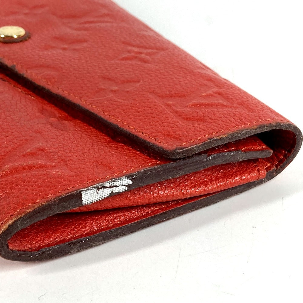 LOUIS VUITTON M60302 モノグラムアンプラント ポルトフォイユ・キュリユーズ 2つ折り フラップ ロングウォレット コインケース付き 長財布 モノグラムアンプラントレザー ユニセックス オリアン レッド