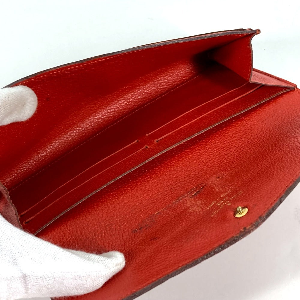 LOUIS VUITTON M60302 モノグラムアンプラント ポルトフォイユ・キュリユーズ 2つ折り フラップ ロングウォレット コインケース付き 長財布 モノグラムアンプラントレザー ユニセックス オリアン レッド