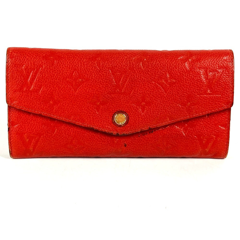 LOUIS VUITTON M60302 モノグラムアンプラント ポルトフォイユ・キュリユーズ 2つ折り フラップ ロングウォレット コインケース付き 長財布 モノグラムアンプラントレザー ユニセックス オリアン レッド