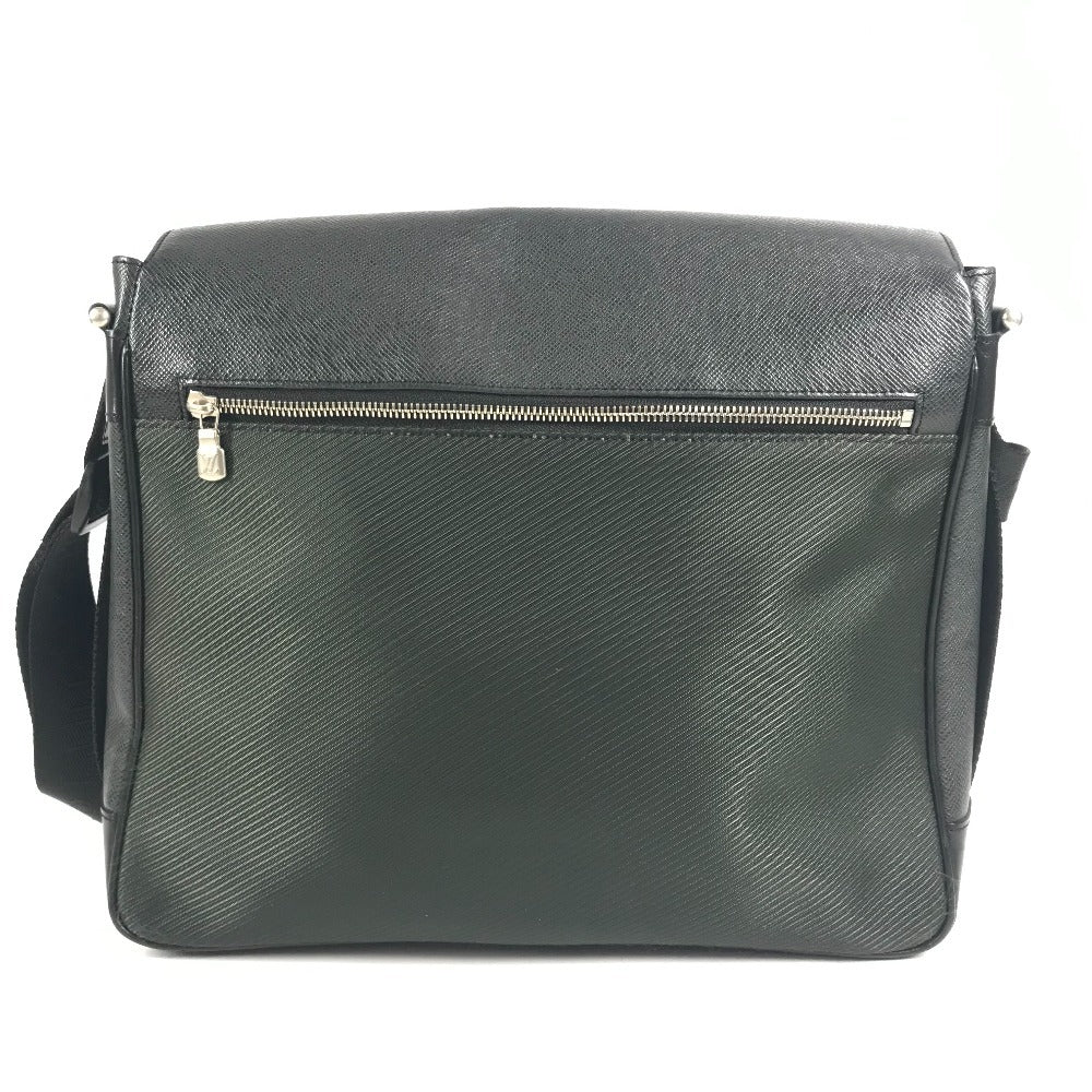 LOUIS VUITTON M30142 タイガ ヴィクトール カバン 斜め掛け メッセンジャーバッグ フラップ ショルダーバッグ タイガレザー ユニセックス ブラック