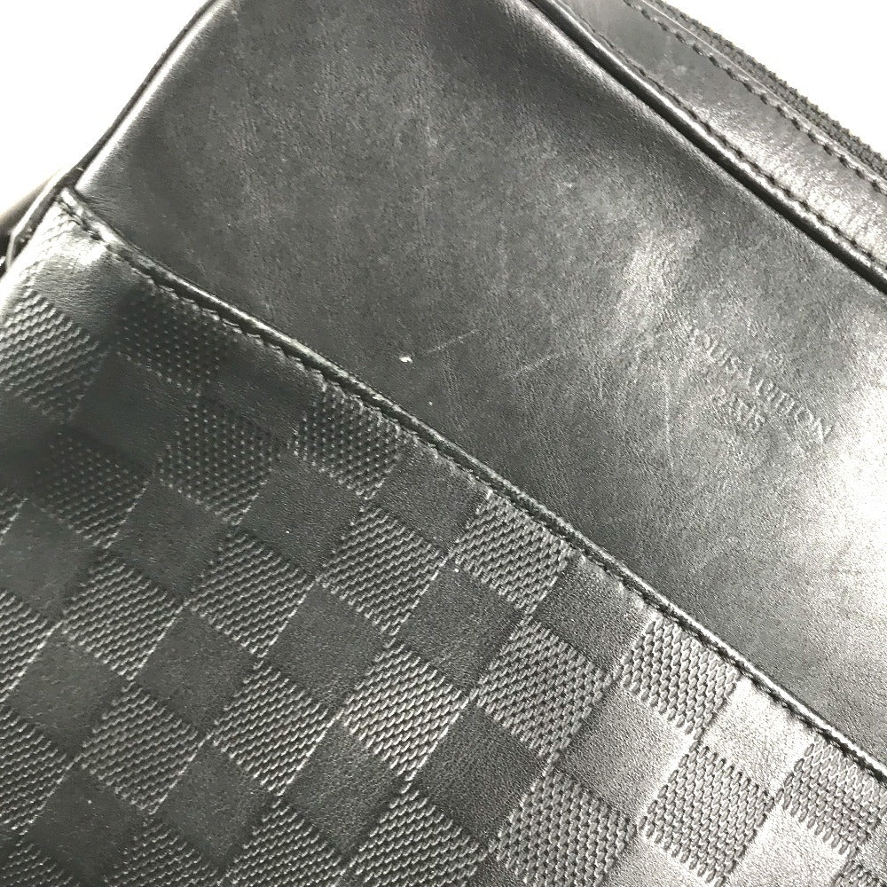 LOUIS VUITTON N23355 ダミエアンフィニ ポシェット ディストリクト カバン 斜め掛け ポシェット ショルダーバッグ ダミエアンフィニレザー ユニセックス オニキス ブラック