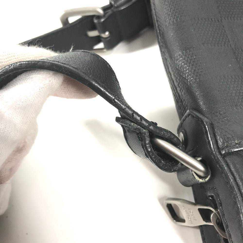 LOUIS VUITTON N23355 ダミエアンフィニ ポシェット ディストリクト カバン 斜め掛け ポシェット ショルダーバッグ ダミエアンフィニレザー ユニセックス オニキス ブラック