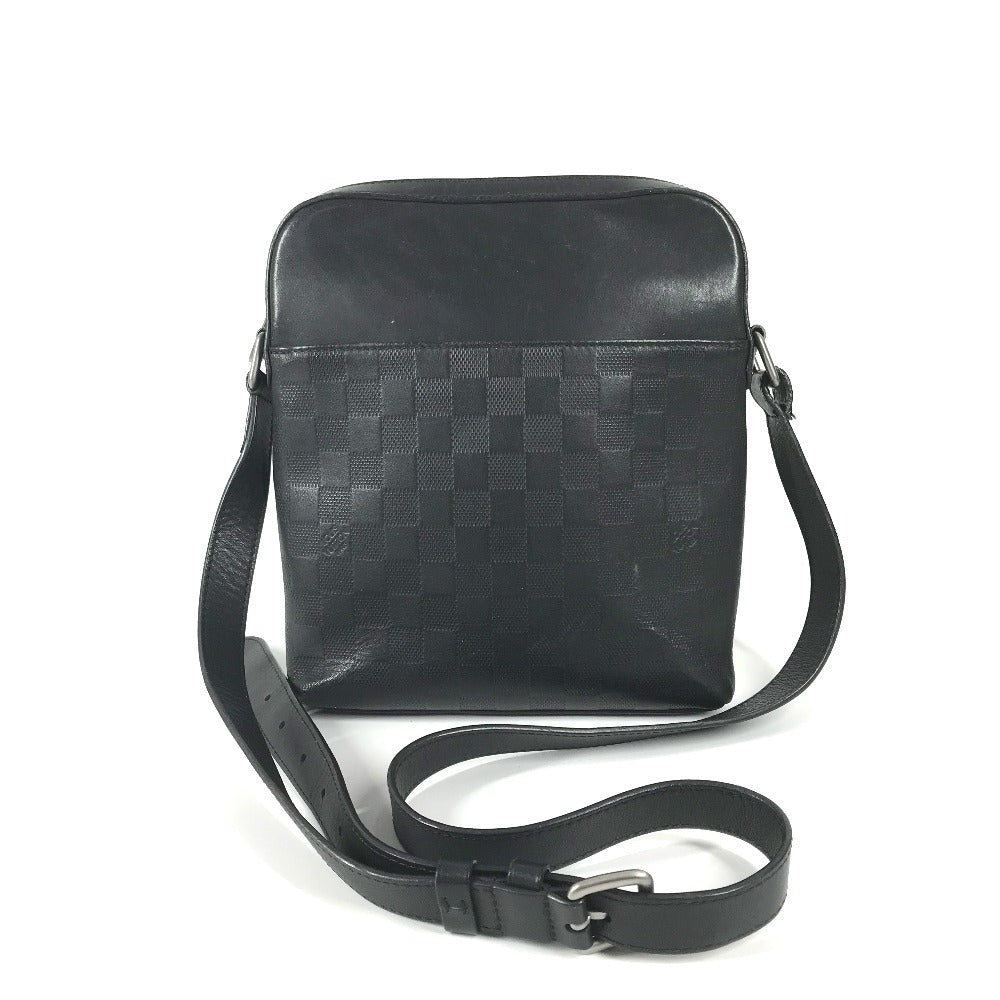 LOUIS VUITTON N23355 ダミエアンフィニ ポシェット ディストリクト カバン 斜め掛け ポシェット ショルダーバッグ ダミエアンフィニレザー ユニセックス オニキス ブラック