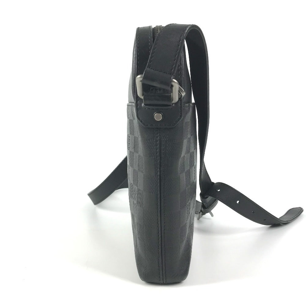 LOUIS VUITTON N23355 ダミエアンフィニ ポシェット ディストリクト カバン 斜め掛け ポシェット ショルダーバッグ ダミエアンフィニレザー ユニセックス オニキス ブラック
