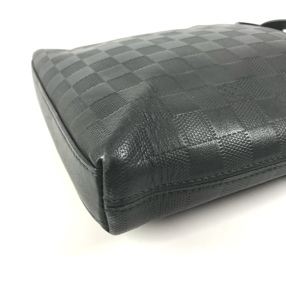 LOUIS VUITTON N23355 ダミエアンフィニ ポシェット ディストリクト カバン 斜め掛け ポシェット ショルダーバッグ ダミエアンフィニレザー ユニセックス オニキス ブラック