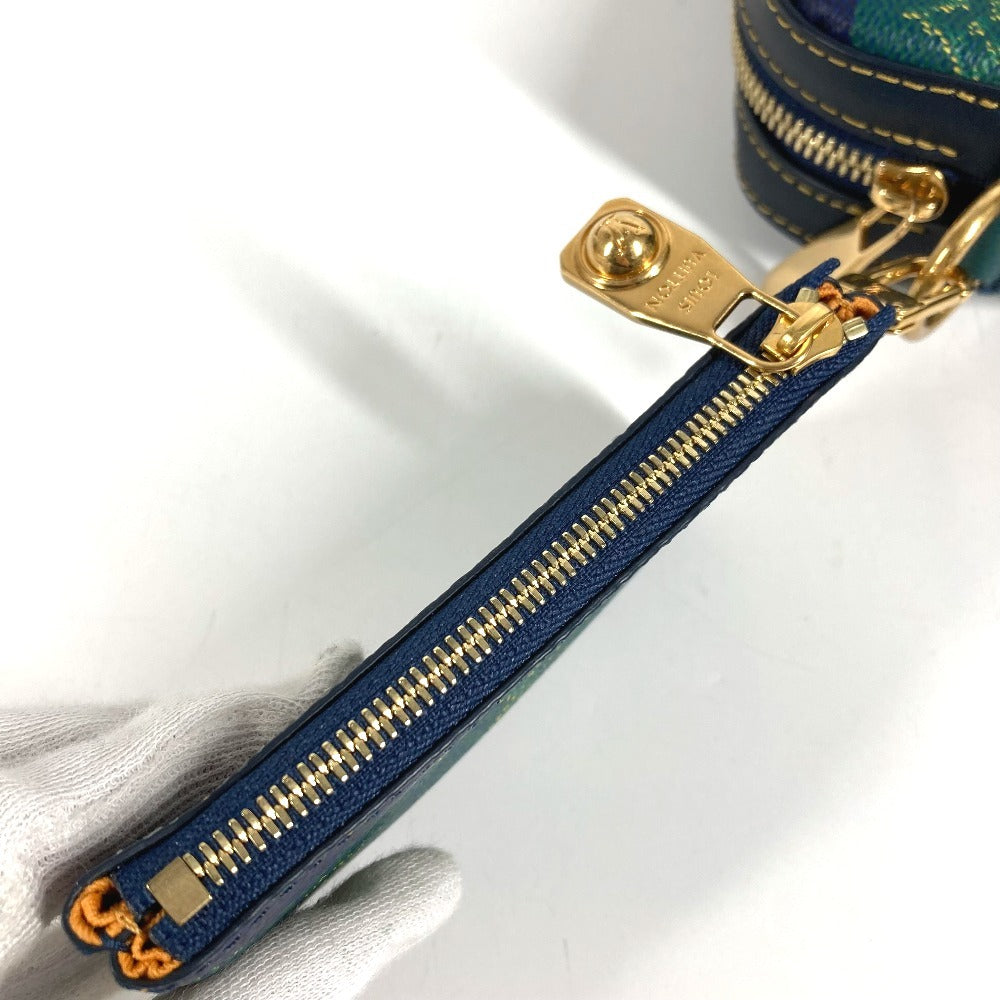 LOUIS VUITTON M26026 2025LV Fall Monogram Heritage Trio Messenger Bag (Large and Small Pouches Only) Pouch, Clutch Bag, Coin Case, Wallet, Second Bag, Unisex, Blue Stripe, Green