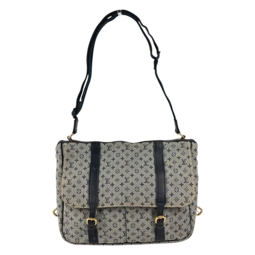 LOUIS VUITTON M42350 モノグラムミニ サックママン カバン 斜め掛け メッセンジャーバッグ マザーズバッグ ショルダーバッグ モノグラムミニキャンバス レディース ネイビー