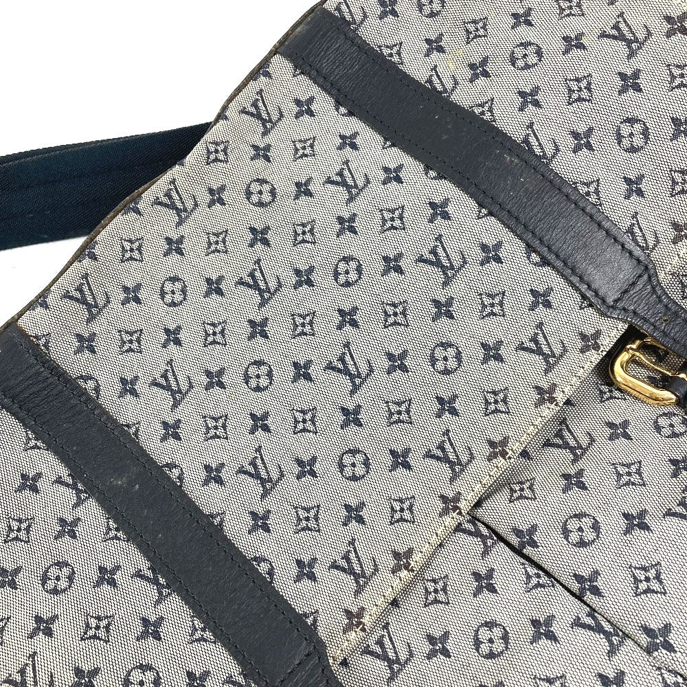 LOUIS VUITTON M42350 モノグラムミニ サックママン カバン 斜め掛け メッセンジャーバッグ マザーズバッグ ショルダーバッグ モノグラムミニキャンバス レディース ネイビー