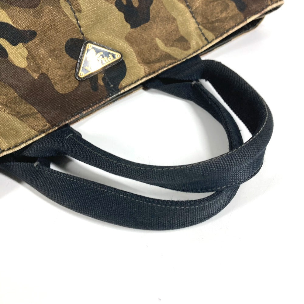 PRADA Camouflage Canapa L Canapa L Tote Bag/Handbag, Canvas, Unisex, Green