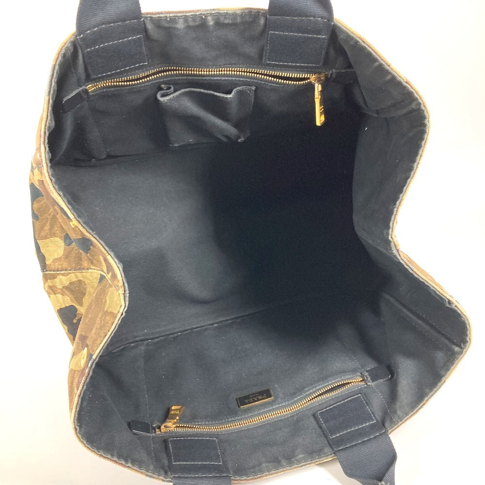 PRADA Camouflage Canapa L Canapa L Tote Bag/Handbag, Canvas, Unisex, Green