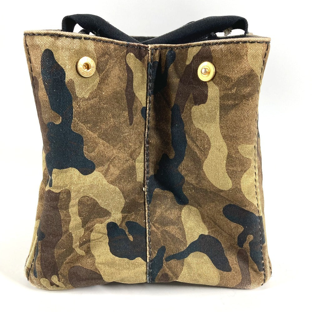 PRADA Camouflage Canapa L Canapa L Tote Bag/Handbag, Canvas, Unisex, Green