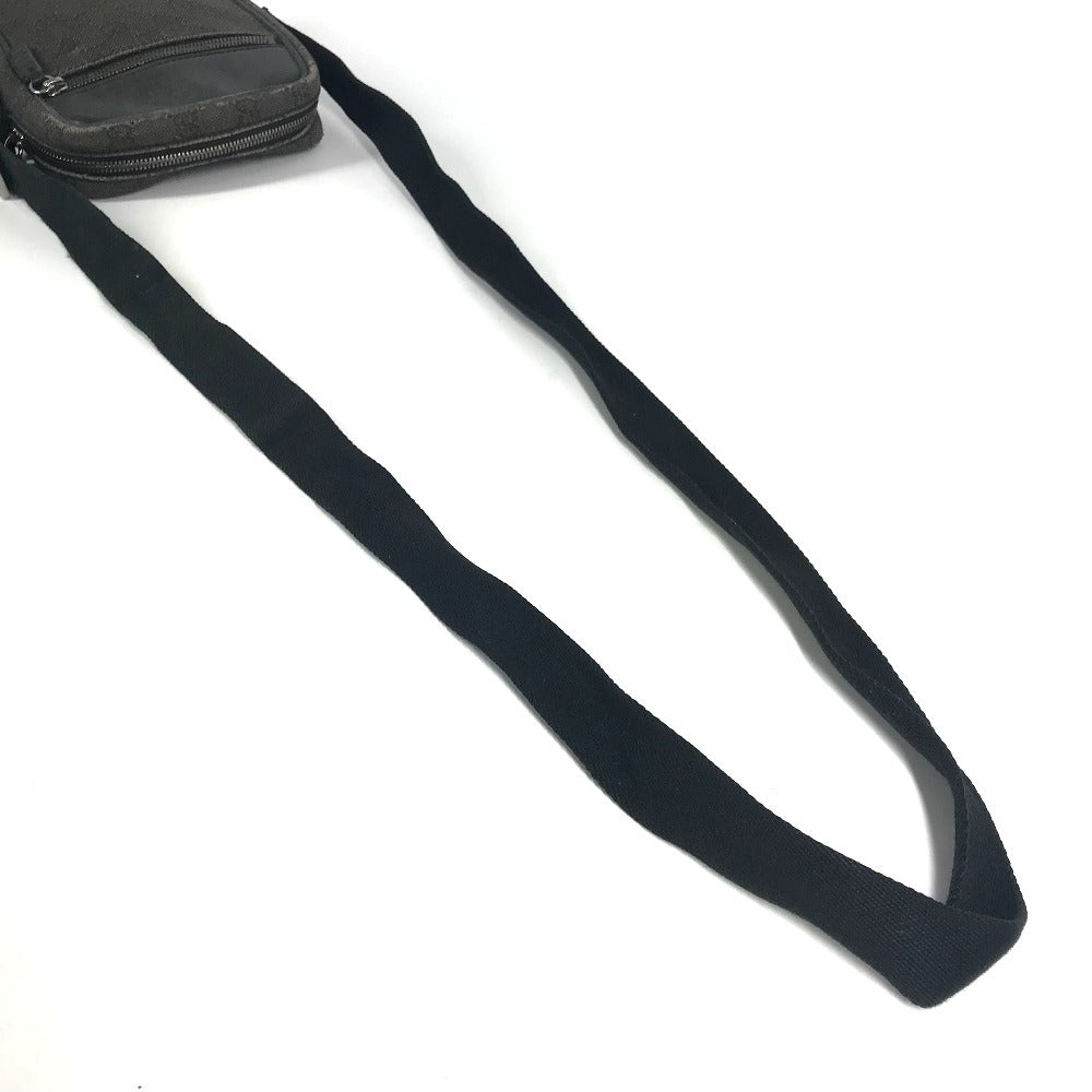 GUCCI 200047 GG ロゴ カバン 斜め掛け ポシェット ショルダーバッグ キャンバス ユニセックス ブラック系