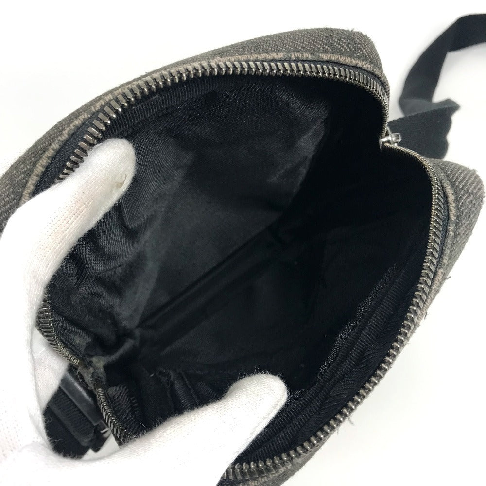 GUCCI 200047 GG ロゴ カバン 斜め掛け ポシェット ショルダーバッグ キャンバス ユニセックス ブラック系