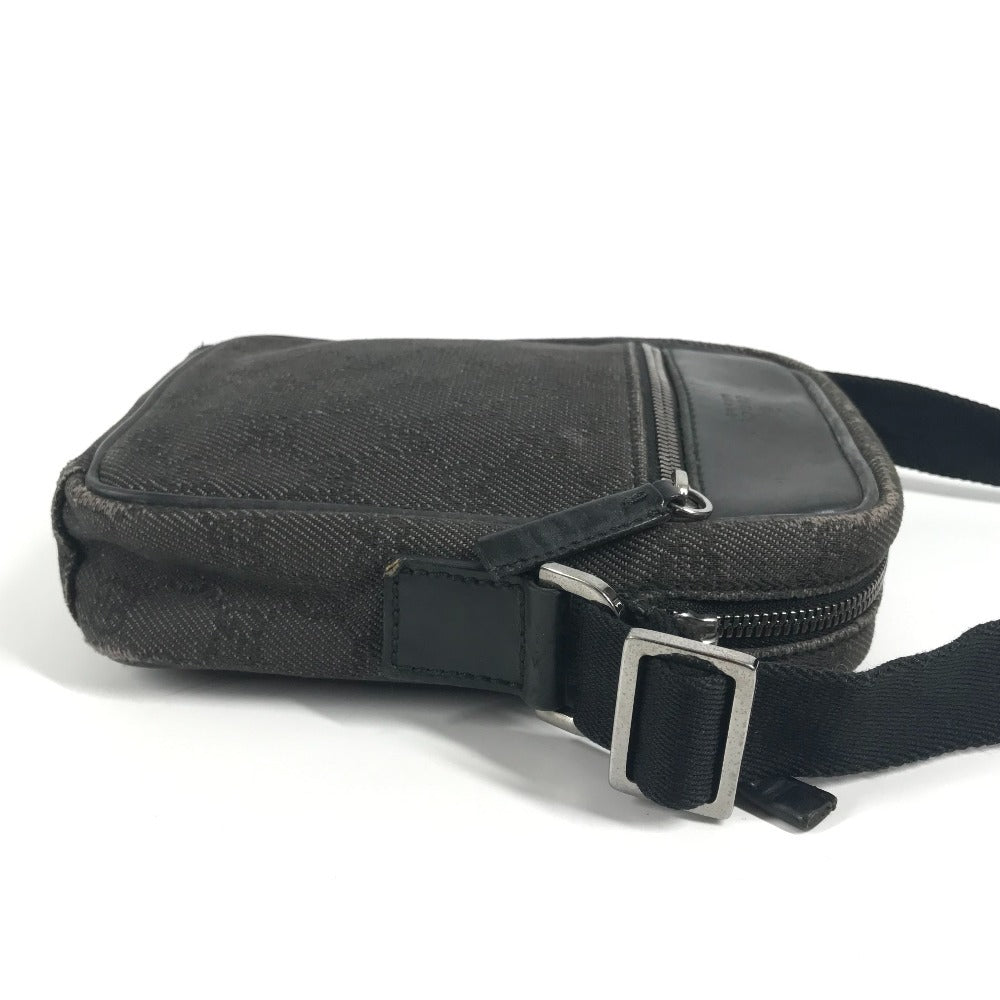 GUCCI 200047 GG ロゴ カバン 斜め掛け ポシェット ショルダーバッグ キャンバス ユニセックス ブラック系