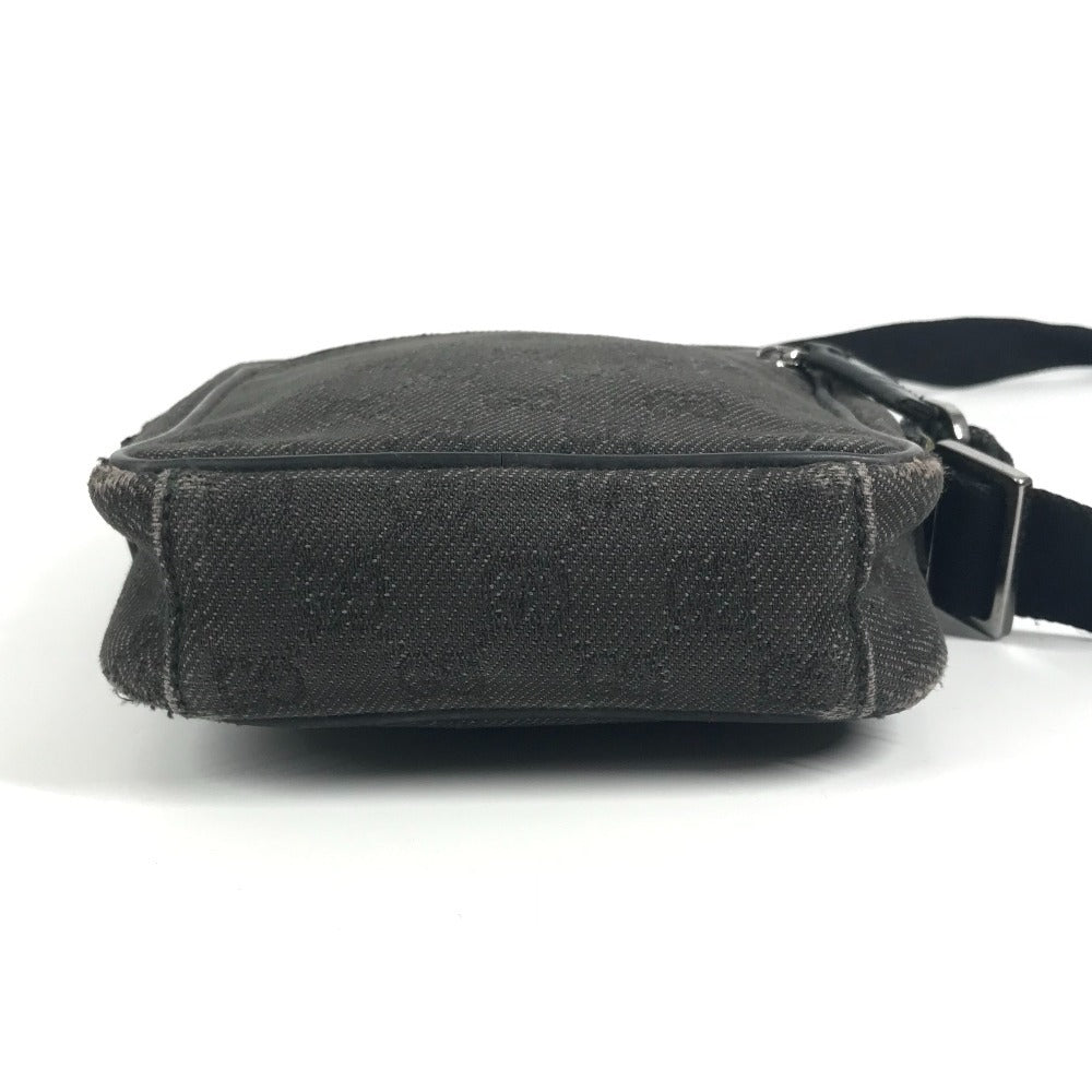 GUCCI 200047 GG ロゴ カバン 斜め掛け ポシェット ショルダーバッグ キャンバス ユニセックス ブラック系