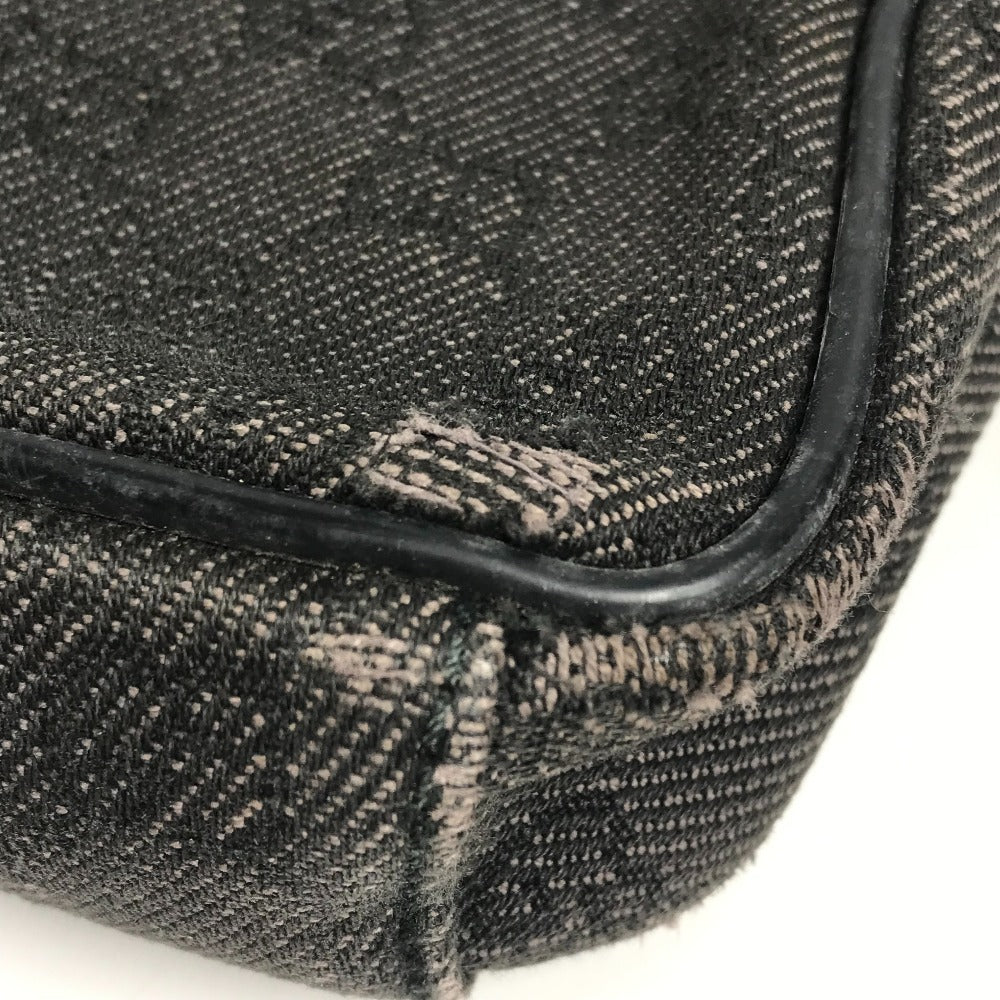 GUCCI 200047 GG ロゴ カバン 斜め掛け ポシェット ショルダーバッグ キャンバス ユニセックス ブラック系