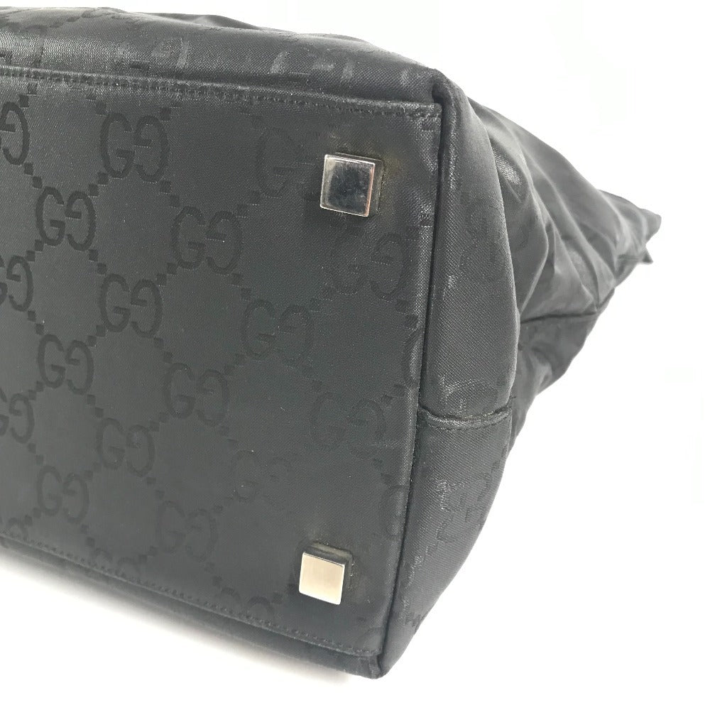 GUCCI 012-0380 ロゴ GG 縦型トート トートバッグ カバン ハンドバッグ ナイロン ユニセックス ブラック