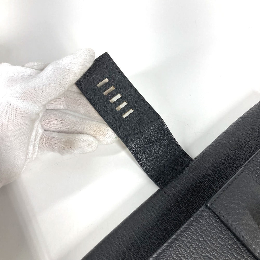 HERMES Pochette Medor Logo Pouch, Second Bag, Clutch Bag, Leather, Unisex, Black