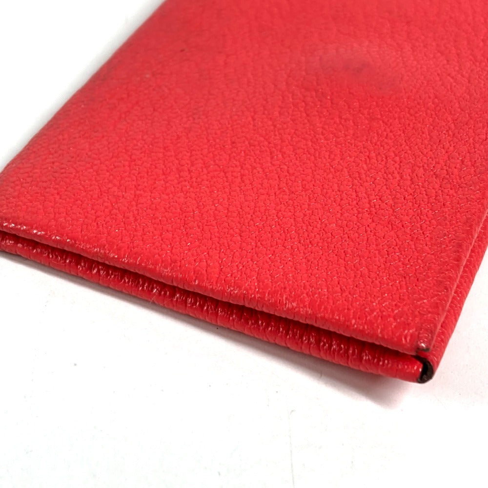 HERMES コインケース 小銭入れ 財布 カルヴィ ヴェルソ バイカラー 小物 二つ折り 名刺入れ パスケース カードケース シェーブル ユニセックス レッド
