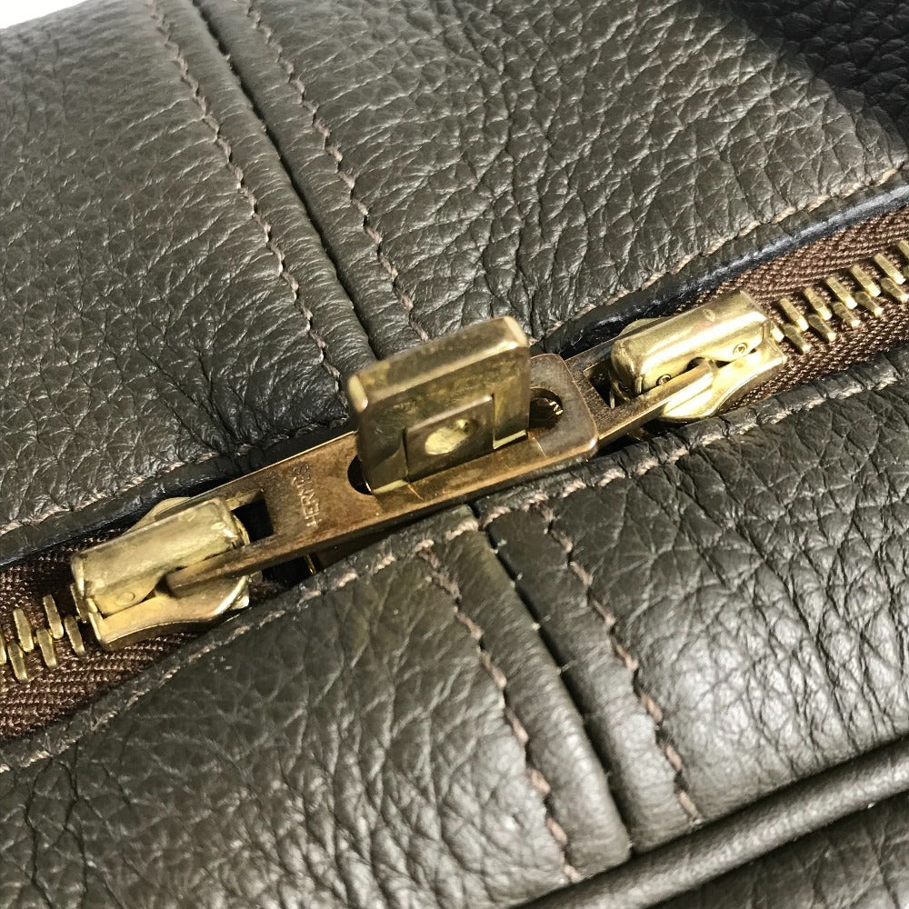 HERMES ヴィクトリア50 ヴィクトリア 50 カバン ハンドバッグ トートバッグ 旅行バッグ トラベルバッグ ボストンバッグ トリヨンクレマンス ユニセックス カーキ