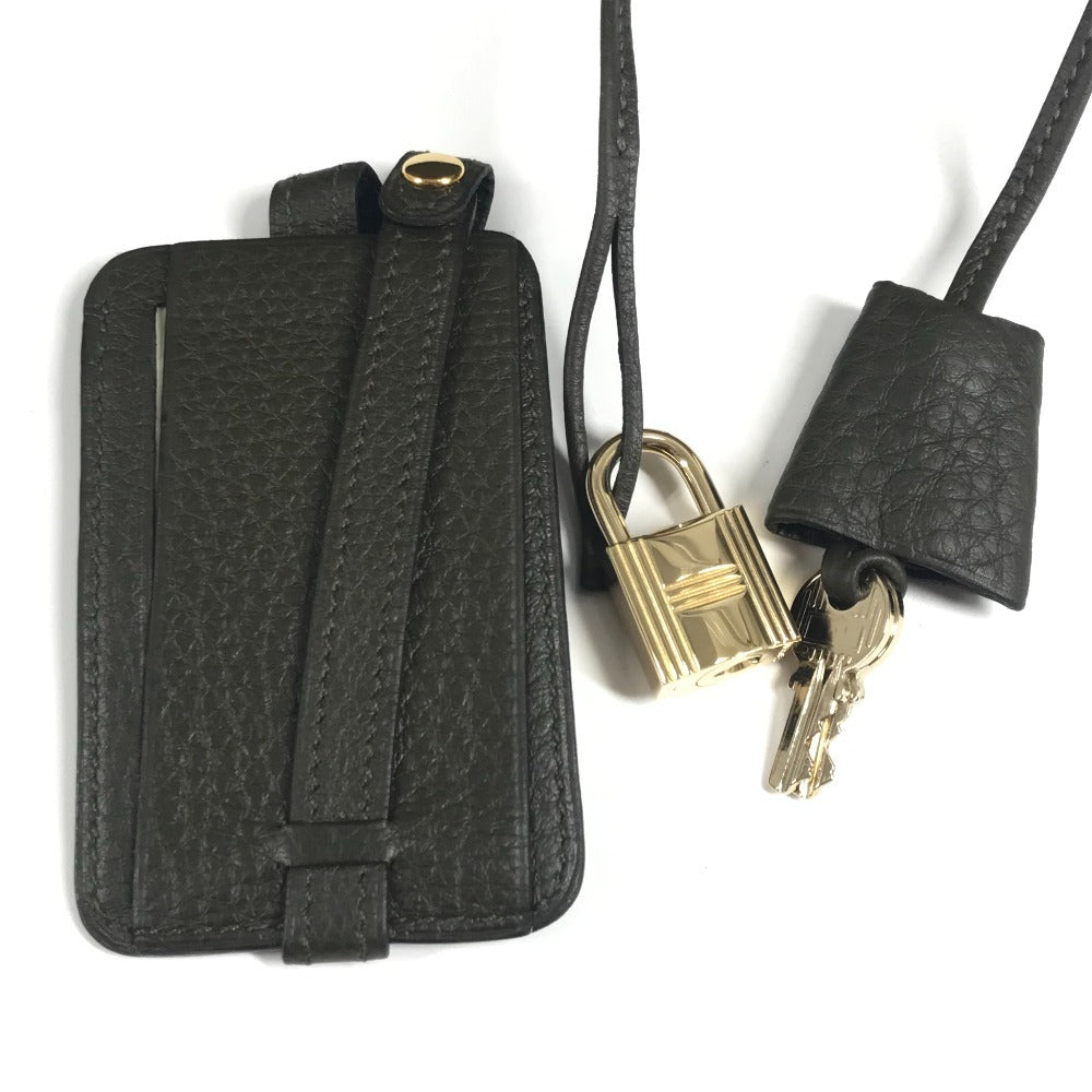 HERMES ヴィクトリア50 ヴィクトリア 50 カバン ハンドバッグ トートバッグ 旅行バッグ トラベルバッグ ボストンバッグ トリヨンクレマンス ユニセックス カーキ