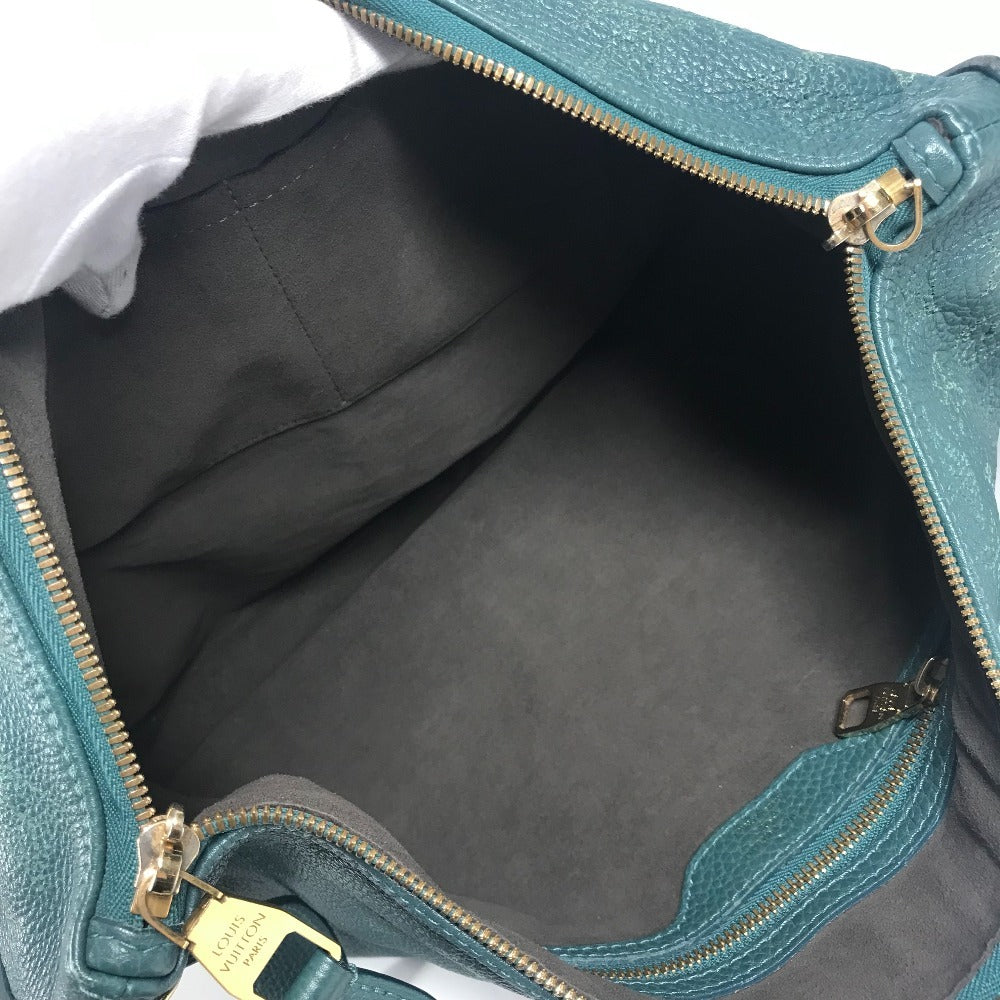 LOUIS VUITTON M93986 Monogram Mahina Selene MM Selene MM Crossbody Bag Shoulder Bag Monogram Mahina Leather Women's Lagoon Blue-Green