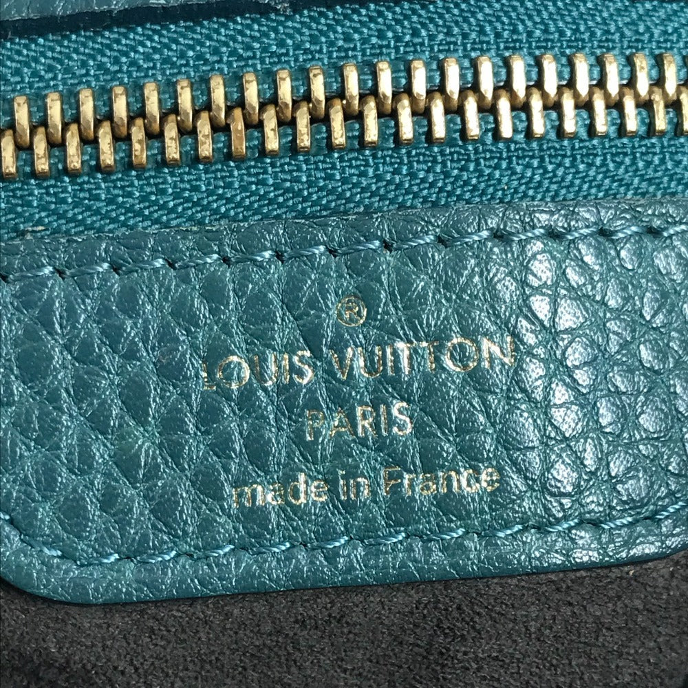 LOUIS VUITTON M93986 Monogram Mahina Selene MM Selene MM Crossbody Bag Shoulder Bag Monogram Mahina Leather Women's Lagoon Blue-Green