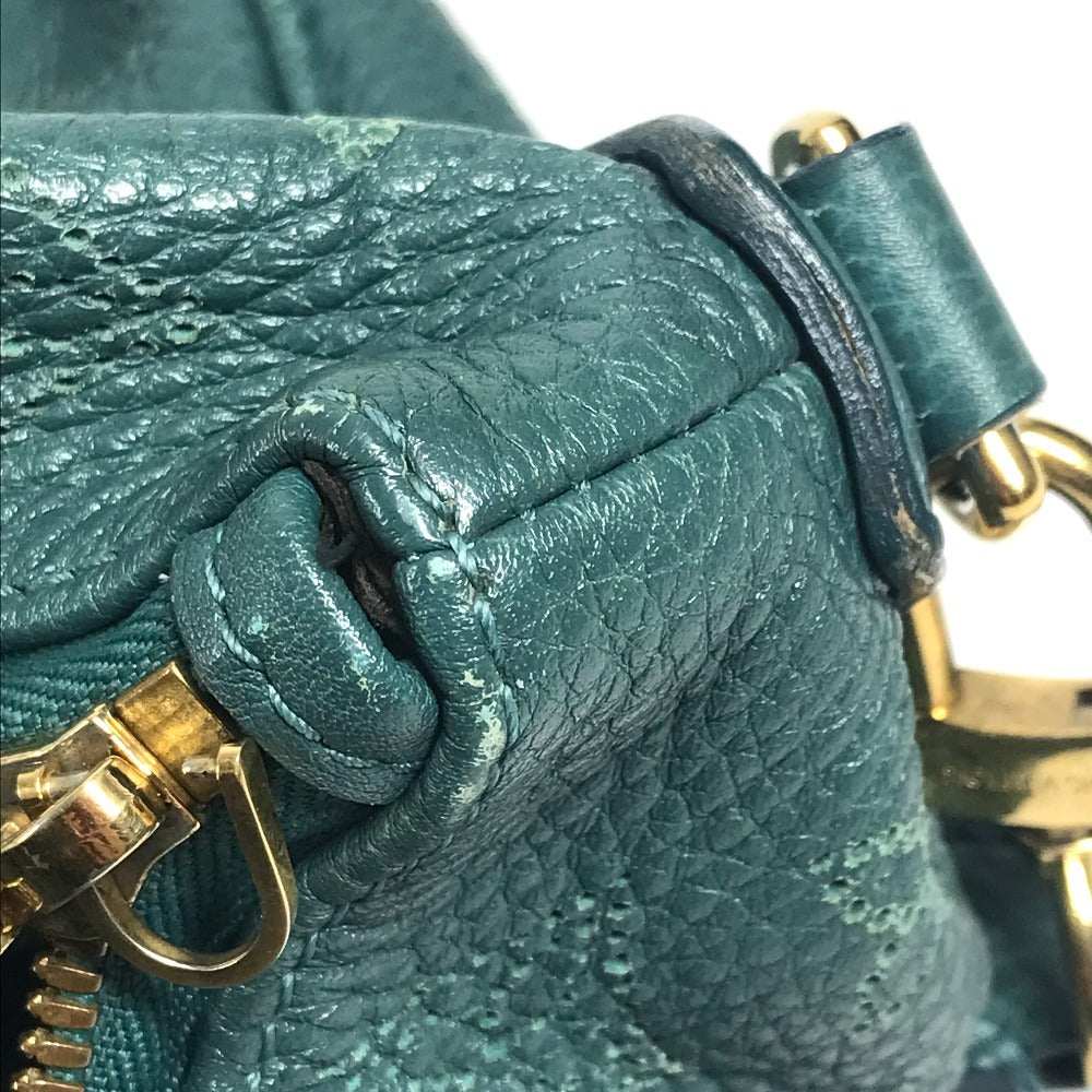 LOUIS VUITTON M93986 Monogram Mahina Selene MM Selene MM Crossbody Bag Shoulder Bag Monogram Mahina Leather Women's Lagoon Blue-Green