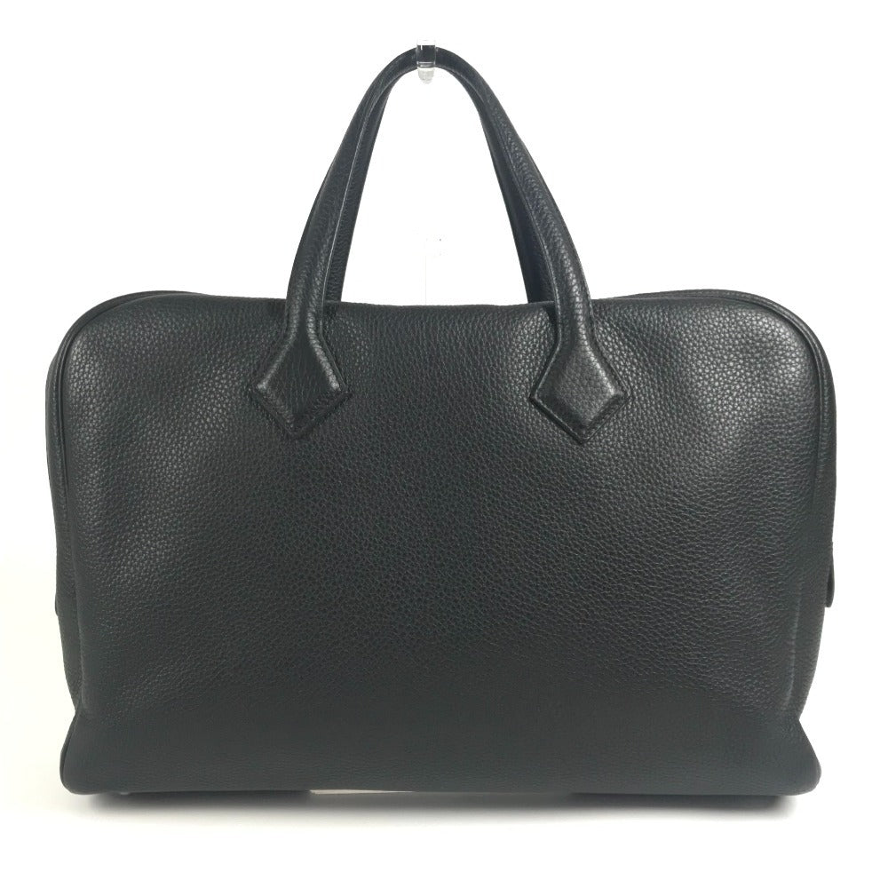 HERMES Victoria 40 Bag Handbag Tote Bag Business Bag Taurillon Clemence Unisex Black