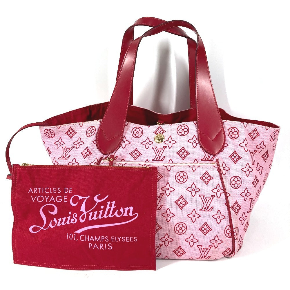 LOUIS VUITTON M95988 Beach Line Cabas Ipanema GM Cabas Ipanema GM Shoulder Bag with Pouch Tote Bag Leather/Canvas Women's Pink