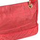 CHANEL Vintage CC Coco Mark Logo Matelasse Quilted Bag W Chain Shoulder Bag Tote Bag Shoulder Bag Leather/Coated Canvas Unisex Red
