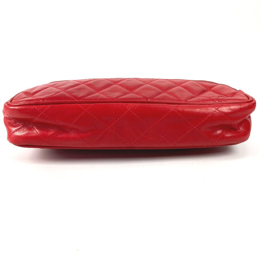 CHANEL Vintage CC Coco Mark Logo Matelasse Quilted Bag W Chain Shoulder Bag Tote Bag Shoulder Bag Leather/Coated Canvas Unisex Red