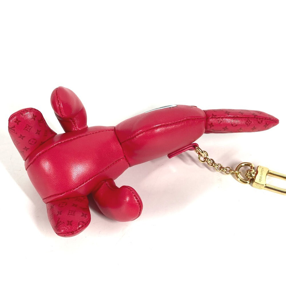 LOUIS VUITTON M01979 モノグラム アニモグラム ラビット うさぎ バッグチャーム キーホルダー レザー レディース ピンク