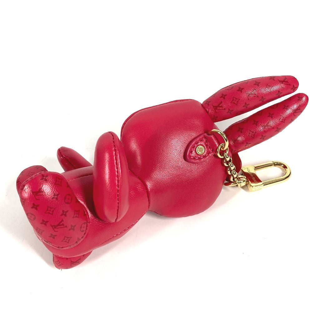 LOUIS VUITTON M01979 モノグラム アニモグラム ラビット うさぎ バッグチャーム キーホルダー レザー レディース ピンク