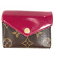 LOUIS VUITTON M62932 Monogram Portefeuille Zoé Compact Wallet 3-Fold Wallet Monogram Canvas Women's Fuchsia Brown