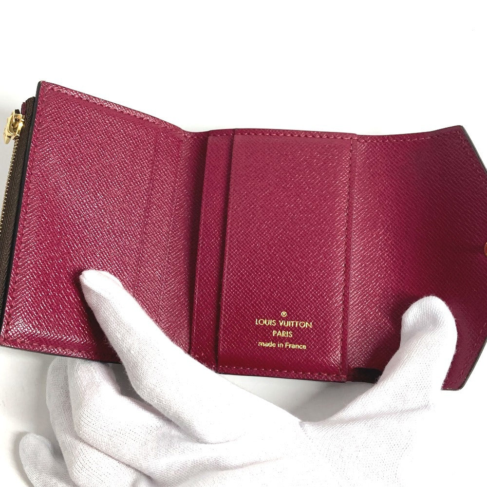 LOUIS VUITTON M62932 Monogram Portefeuille Zoé Compact Wallet 3-Fold Wallet Monogram Canvas Women's Fuchsia Brown