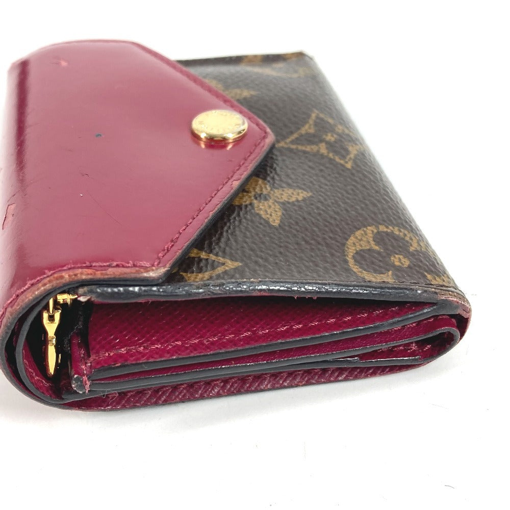 LOUIS VUITTON M62932 Monogram Portefeuille Zoé Compact Wallet 3-Fold Wallet Monogram Canvas Women's Fuchsia Brown