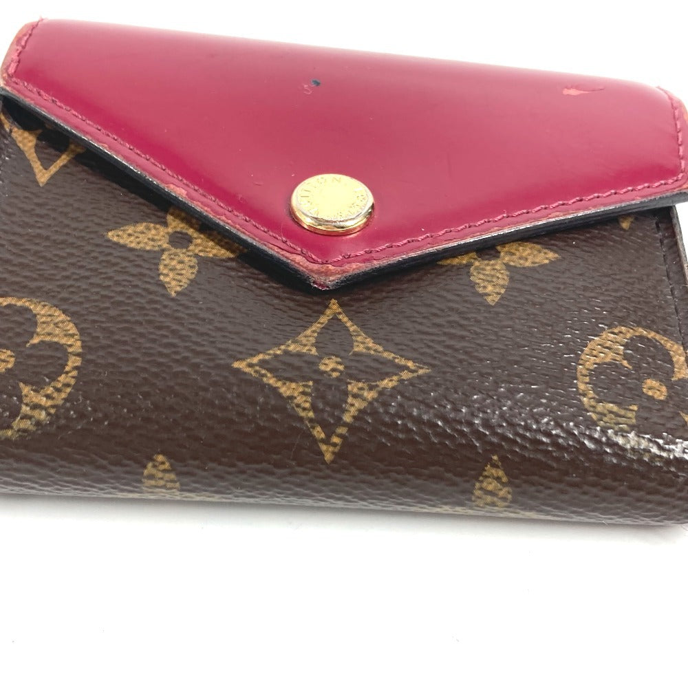 LOUIS VUITTON M62932 Monogram Portefeuille Zoé Compact Wallet 3-Fold Wallet Monogram Canvas Women's Fuchsia Brown
