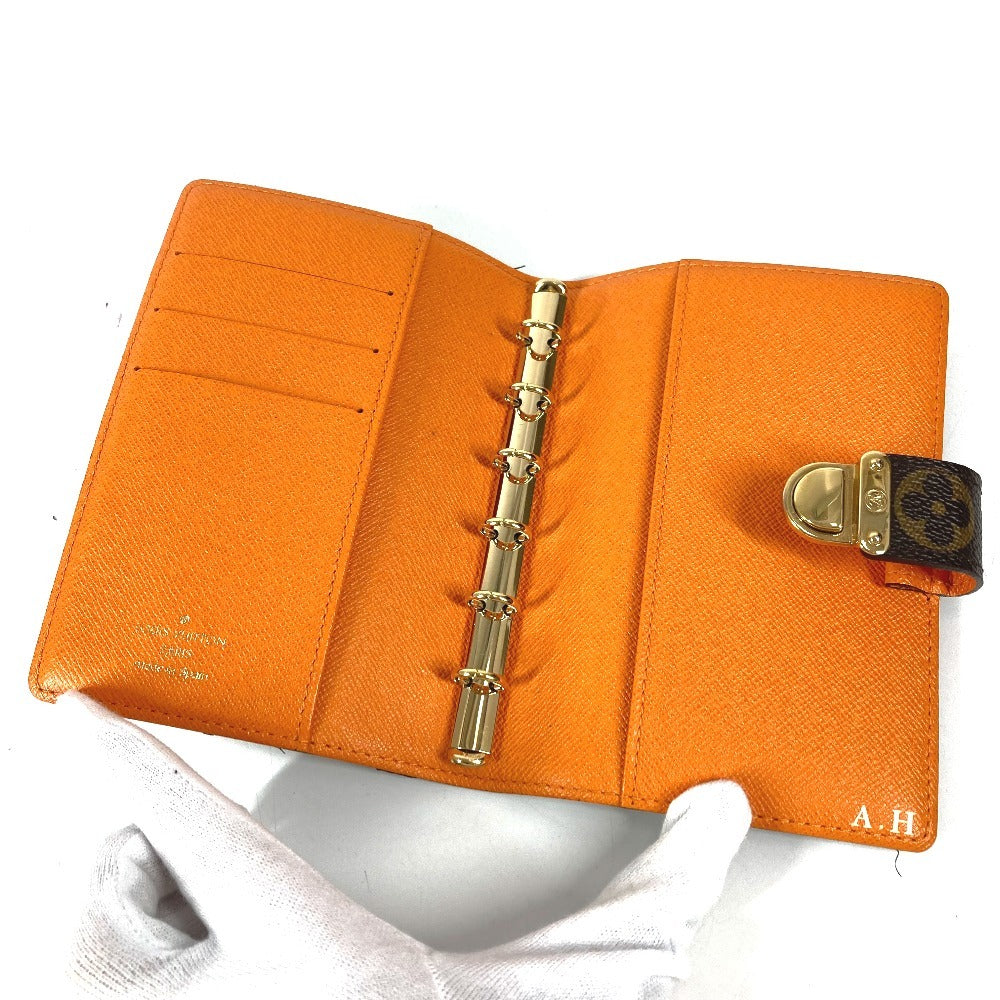 LOUIS VUITTON R21015 Monogram Agenda PM Koala Agenda PM Koala Ring Binder Stationery Diary Cover Monogram Canvas Unisex Mandarin Orange