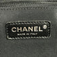CHANEL ヴィンテージ ロゴ CC ココマーク カメリア カバン トートバッグ 肩掛け バイカラー ショルダーバッグ レザー/キャンバス レディース ブルー
